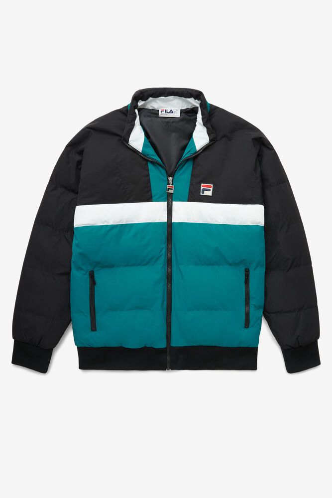 Fila Fausto Ski Jacket Black/Blue - Mens - 91864REQG